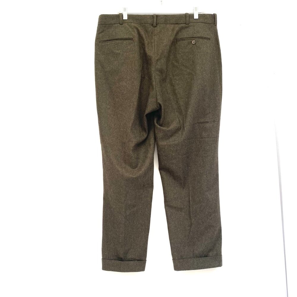 Vtg Polo Ralph Lauren Mens Wool Blend Pants Act. Sz 36x27 Brown Preppy Heritage - Picture 2 of 12